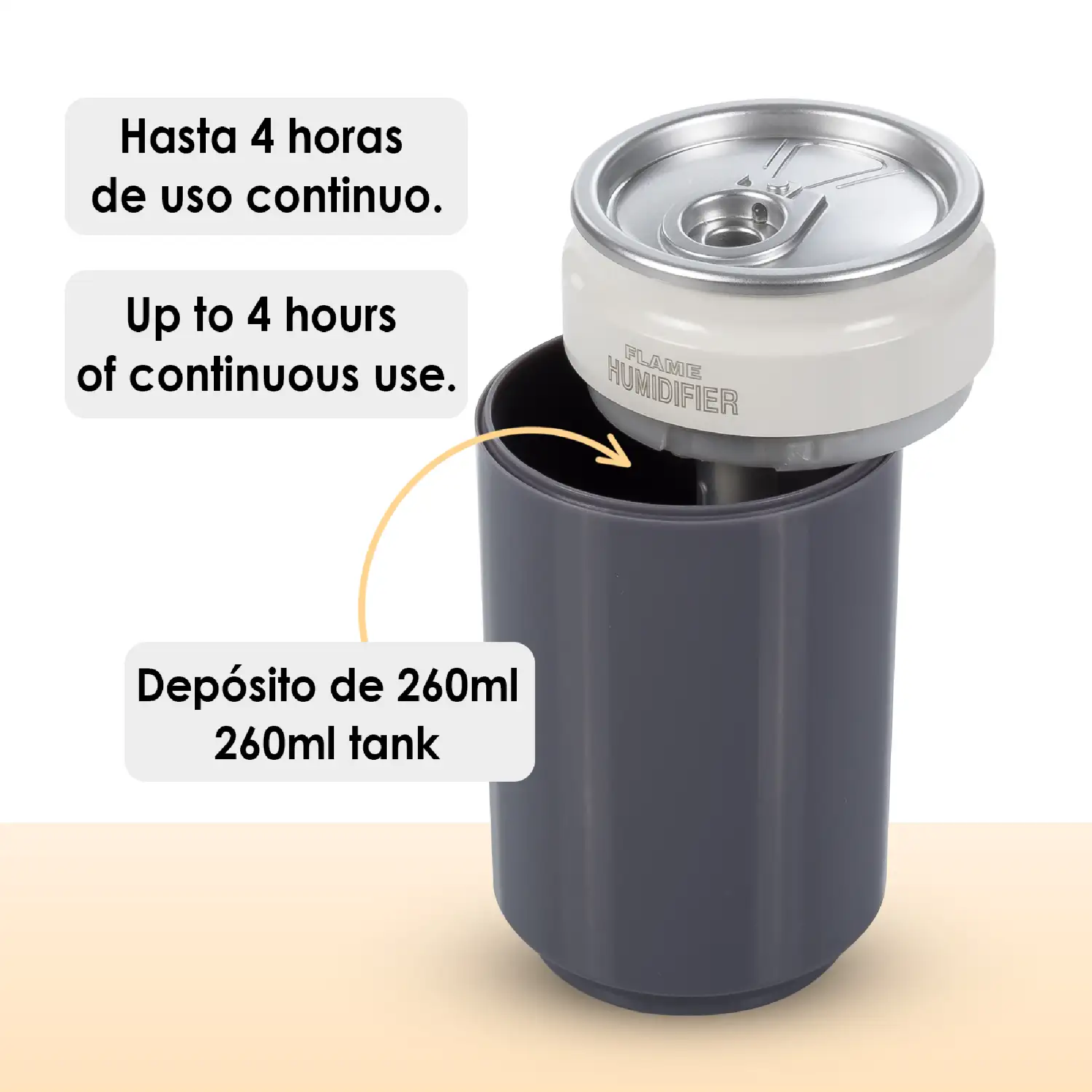 Humidificador Difusor Estilo Lata Usb