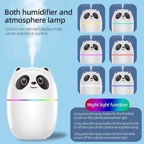 Humidificador Difusor Oso Panda Led Usb